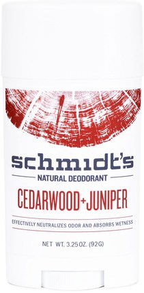 Cedarwood + Juniper, 3.25 oz (92 g) by Schmidts Natural Deodorant, 洗澡，美容，除臭劑 HK 香港
