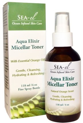 Aqua Elixir Micellar Toner, 4 oz (118 ml) by Sea el, 美容，面部調色劑 HK 香港