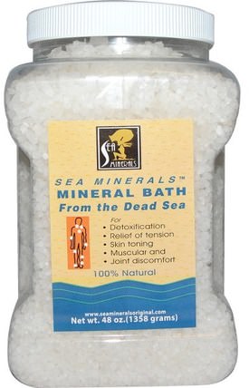 Mineral Bath, 48 oz (1358 g) by Sea Minerals, 洗澡，美容，浴鹽 HK 香港