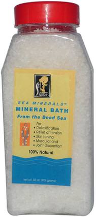Mineral Bath Salt, 32 oz (906 g) by Sea Minerals, 洗澡，美容，浴鹽 HK 香港