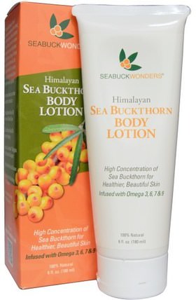Himalayan, Sea Buckthorn Body Lotion, 6 fl oz (180 ml) by SeaBuckWonders, 洗澡，美容，沙棘美容，歐米茄浴 HK 香港