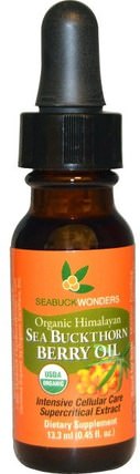 Organic Himalayan Sea Buckthorn Berry Oil, 0.45 fl oz (13.3 ml) by SeaBuckWonders, 補品，adaptogen，沙棘 HK 香港