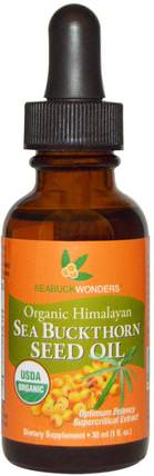 Organic Himalayan Sea Buckthorn Seed Oil, 1 oz (30 ml) by SeaBuckWonders, 補品，adaptogen，沙棘 HK 香港