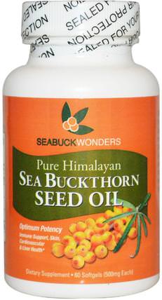 Sea Buckthorn Seed Oil, 500 mg, 60 Softgels by SeaBuckWonders, 補品，adaptogen，沙棘 HK 香港