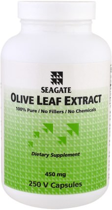 Olive Leaf Extract, 450 mg, 250 Veggie Caps by Seagate, 健康，感冒流感和病毒，橄欖葉 HK 香港