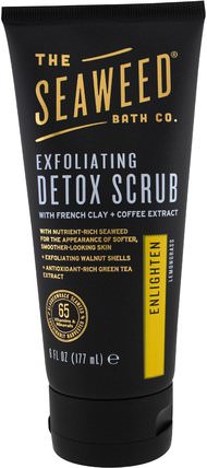Exfoliating Detox Scrub, Enlighten, Lemongrass, 6 fl oz (177 ml) by Seaweed Bath Co., 美容，面部護理 HK 香港