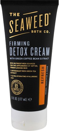 Firming Detox Cream, Refresh, Orange, Eucalyptus & Cedar, 6 fl oz (177 ml) by Seaweed Bath Co., 美容，面部護理 HK 香港