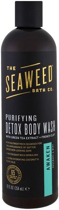 Purifying Detox Body Wash, Awaken, Rosemary & Mint, 12 fl oz (354 ml) by Seaweed Bath Co., 洗澡，美容，沐浴露 HK 香港