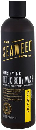 Purifying Detox Body Wash, Enlighten, Lemongrass, 12 fl oz (354 ml) by Seaweed Bath Co., 洗澡，美容，沐浴露 HK 香港