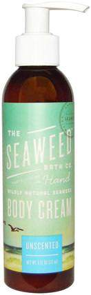 Wildly Natural Seaweed Body Cream, Unscented, 6 fl oz (177 ml) by Seaweed Bath Co., 沐浴，美容，摩洛哥堅果乳液和黃油，潤膚露 HK 香港