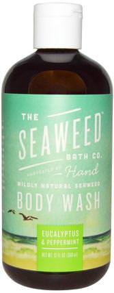 Wildly Natural Seaweed Body Wash, Eucalyptus & Peppermint, 12 fl oz (360 ml) by Seaweed Bath Co., 洗澡，美容，沐浴露 HK 香港