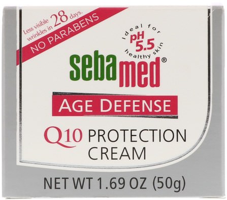 Age Defense, Q10 Protection Cream, 1.69 oz (50 g) by Sebamed USA, 美容，面部護理 HK 香港