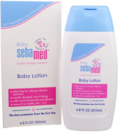 Baby Lotion, 6.8 fl oz (200 ml) by Sebamed USA, 洗澡，美容，潤膚露，嬰兒潤膚露 HK 香港