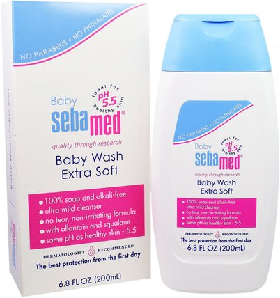 Baby Wash, Extra Soft, 6.8 fl oz (200 ml) by Sebamed USA, 洗澡，美容，沐浴露，兒童沐浴露，兒童沐浴露 HK 香港