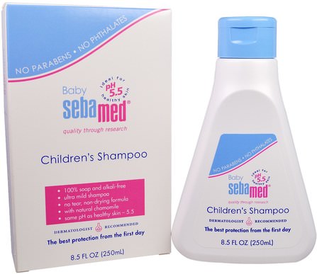 Childrens Shampoo, 8.5 fl oz (250 ml) by Sebamed USA, 洗澡，美容，頭髮，頭皮，洗髮水，護髮素，兒童洗髮水 HK 香港