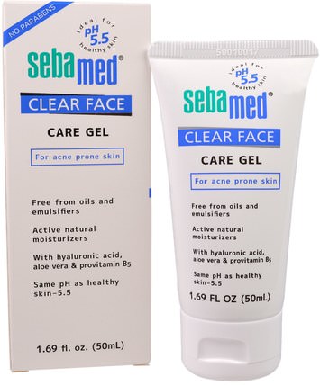Clear Face, Care Gel, 1.69 fl oz (50 ml) by Sebamed USA, 美容，面部護理，面霜，乳液，健康，粉刺，皮膚類型的粉刺容易皮膚 HK 香港