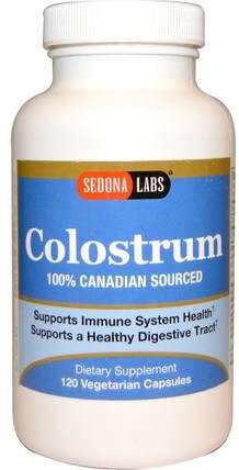 Colostrum, 120 Veggie Caps by Sedona Labs, 補品，牛製品，初乳 HK 香港