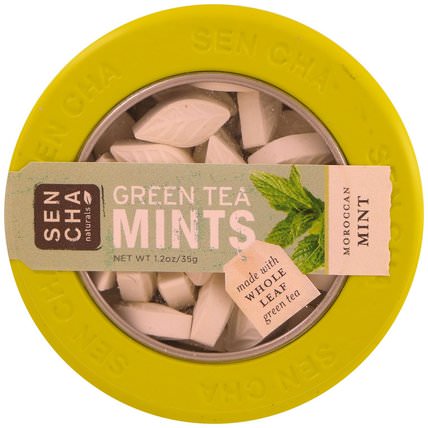 Green Tea Mints, Moroccan Mints, 1.2 oz (35 g) by Sencha Naturals, 補充劑，抗氧化劑，綠茶，沐浴，美容，口腔牙科護理 HK 香港