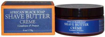 African Black Soap Shave Butter Creme, 6 oz (170 g) by Shea Moisture, 洗澡，美容，剃須膏 HK 香港