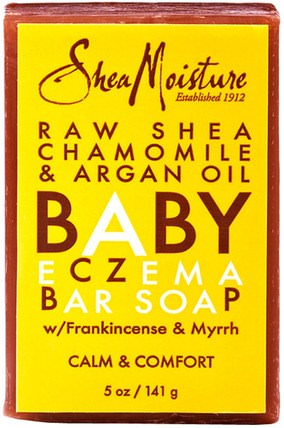 Baby Eczema Bar Soap, Raw Shea Chamomile & Argan Oil, 5 oz (141 g) by Shea Moisture, 洗澡，美容，摩洛哥堅果浴，肥皂 HK 香港