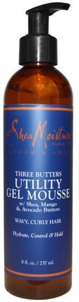 Groom & Shave, Three Butters Utility Gel Mousse, 8 fl oz (237 ml) by Shea Moisture, 洗澡，美容，髮型定型凝膠 HK 香港