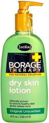 Borage Therapy, Dry Skin Lotion, Original Unscented, 8 fl oz (238 ml) by Shikai, 洗澡，美容，潤膚露 HK 香港