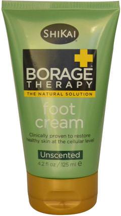 Borage Therapy, Foot Cream, Unscented, 4.2 fl oz (125 ml) by Shikai, 健康，皮膚，腳部護理 HK 香港