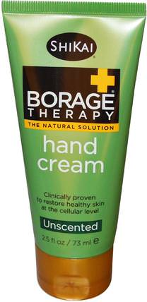 Borage Therapy, Hand Cream, Aloe Vera Gel, Unscented, 2.5 fl oz (73 ml) by Shikai, 洗澡，美容，護手霜，歐米茄浴 HK 香港