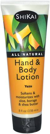 Hand & Body Lotion, Yuzu, 8 fl oz (238 ml) by Shikai, 健康，皮膚，潤膚露 HK 香港