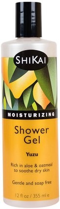Moisturizing Shower Gel, Yuzu, 12 fl oz (355 ml) by Shikai, 洗澡，美容，沐浴露 HK 香港