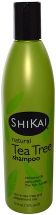 Tea Tree Shampoo, 12 fl oz (355 ml) by Shikai, 洗澡，美容，頭髮，頭皮，洗髮水 HK 香港