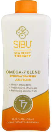 Omega-7 Blend, Everyday Sea Berry Juice Blend, 25.35 fl oz (750 ml) by Sibu Beauty, 補充劑，歐米茄-7，歐米茄-7沙棘 HK 香港
