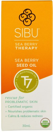 Organic Sea Berry Seed Oil, 30 ml by Sibu Beauty, 洗澡，美容，沙棘美容 HK 香港