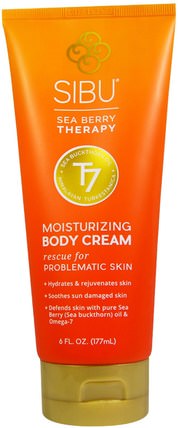 Sea Berry Therapy Moisturizing Body Cream, 6 fl oz (177 ml) by Sibu Beauty, 洗澡，美容，護手霜，身體護理 HK 香港
