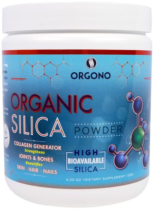Organic Silica Powder, 4.23 oz (120 g) by Silicium Laboratories Orgono, 補充劑，礦物質，二氧化矽（矽） HK 香港