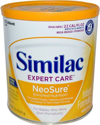 Expert Care, NeoSure, Infant Formula with Iron, 13.1 oz (371 g) by Similac, 兒童健康，嬰兒配方奶粉和奶粉，補充劑，常規餵養 HK 香港