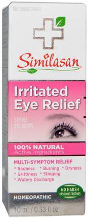 Irritated Eye Relief, Sterile Eye Drops, 0.33 fl oz (10 ml) by Similasan, 補品，順勢療法，眼部護理，視力保健，滴眼液 HK 香港