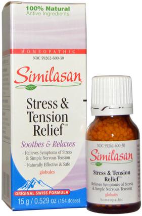 Stress & Tension Relief, 0.529 oz (15 g) by Similasan, 補充劑，順勢療法抗壓力和睡眠 HK 香港