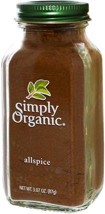 3.07 oz (87 g) by Simply Organic Allspice, 食物，香料和調味料，五香粉香料 HK 香港