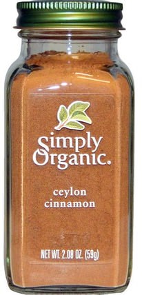 2.08 oz (59 g) by Simply Organic Organic Ceylon Cinnamon, 食品，香料和調料，肉桂香料 HK 香港