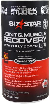 Elite Series, Joint & Muscle Recovery, 60 Capsules by Six Star, 運動，補品，乳清蛋白 HK 香港