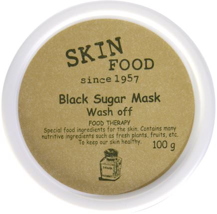 Black Sugar Mask Wash Off, 100 g by Skinfood, 洗澡，美容，面膜，糖，水果面膜 HK 香港
