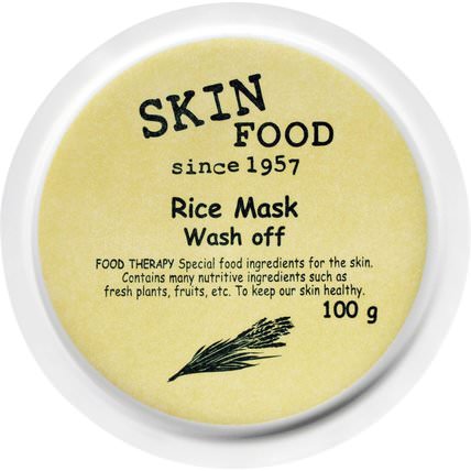 Rice Mask Wash Off, 3.5 oz (100 g) by Skinfood, 洗澡，美容，面膜，米飯，雞蛋麵膜 HK 香港