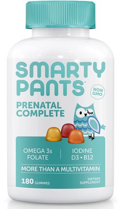 Prenatal Complete, 180 Gummies by SmartyPants, 維生素，產前多種維生素 HK 香港