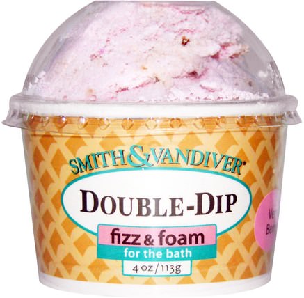 Double-Dip Fizz & Foam, Very Berry, 4 oz (113 g) by Smith & Vandiver, 洗澡，美容，浴鹽 HK 香港