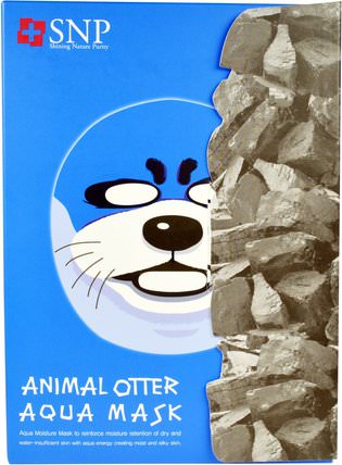 Animal Otter Aqua Mask, 10 Masks x (25 ml) Each by SNP, 洗澡，美容，面膜，面膜 HK 香港