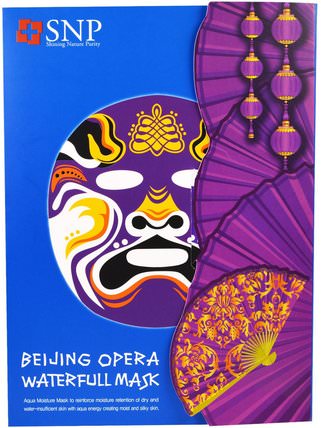 Beijing Opera Waterfull Mask, 10 Masks x (25 ml) Each by SNP, 洗澡，美容，面膜，面膜 HK 香港
