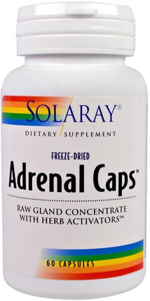 Adrenal Caps, 60 Capsules by Solaray, 健康，腎上腺支持 HK 香港