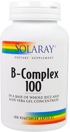 B-Complex 100, 100 Veggie Caps by Solaray, 維生素，維生素b複合物 HK 香港