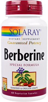 Berberine, Special Formula, 60 Veggie Capsules by Solaray, 草藥，小蘗 - 小蘗鹼 HK 香港